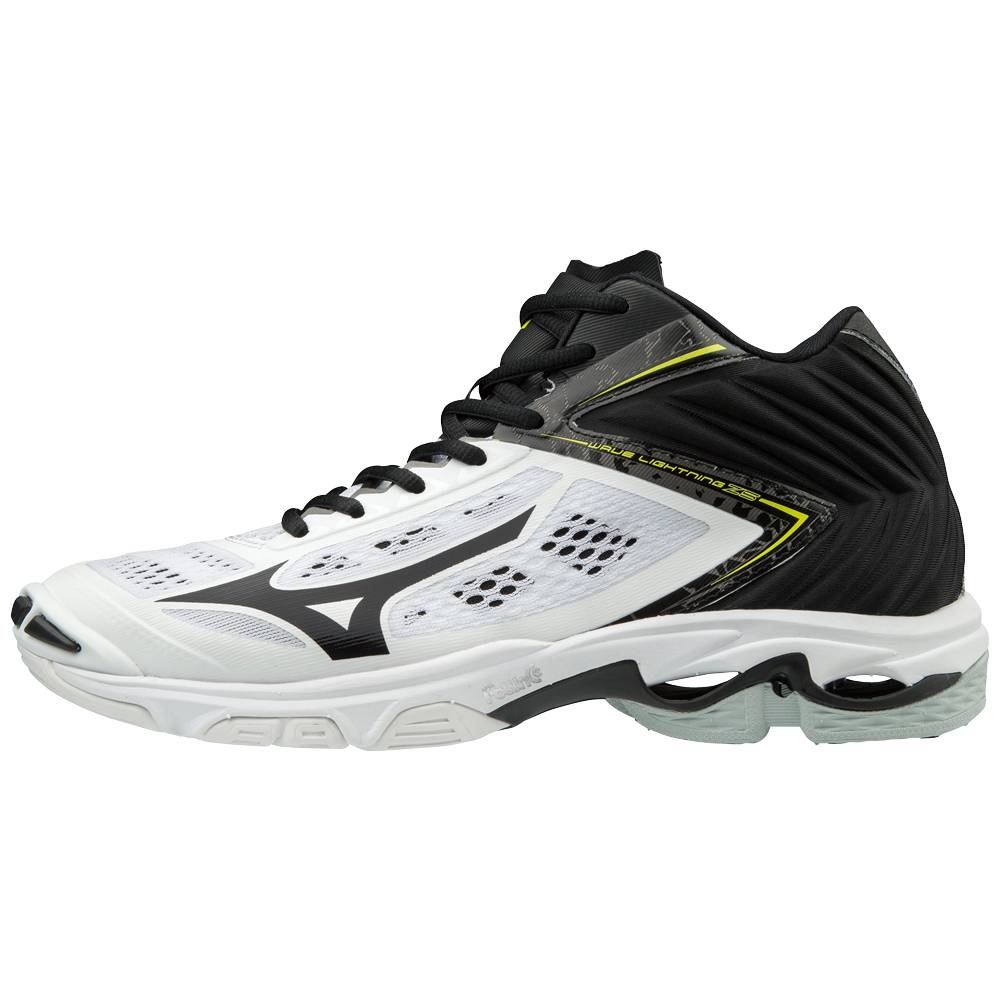 Mens Mizuno Wave Lightning Z5 Mid Volleyball Shoes White/Black Philippines (MYRTLA891)